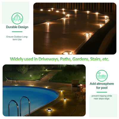 Couvercle en acier inoxydable à émission de lumière à l'intérieur du sol 10W OSRAM SMD DIA 172MM avec manches moutantes ABS