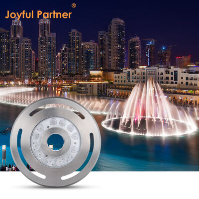 Lumière de fontaine LED avec trou central 12W DIA285MM DMX Contrôle RGB 3In1 Pour le paysage de jardin