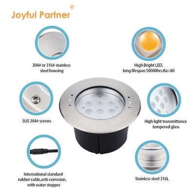 Projecteurs LED encastrés pour piscine DC24V, OEM/ODM d'usine, acier inoxydable 316, DIA 170MM