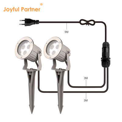Projecteurs de jardin LED étanches avec ampoule GU10 MR16 LED à piquet en plastique pour jardin