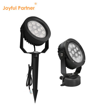 Projecteur de jardin LED 36W avec driver DMX512 intégré, 24V DC, RGB3in1, boîtier noir thermolaqué, diamètre 160MM