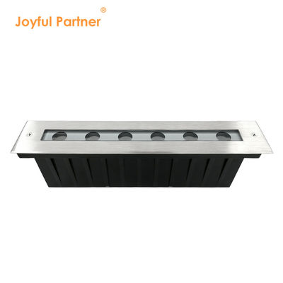 Lumière souterraine LED blanche chaude SUS 316 6W 12W Éclairage linéaire en retrait pour jardin