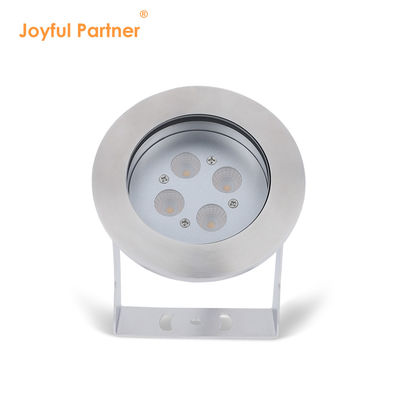 Lampe sous-marine LED étang de poissons extérieur projecteur blanc chaud coloré en acier inoxydable RGB basse tension 4W