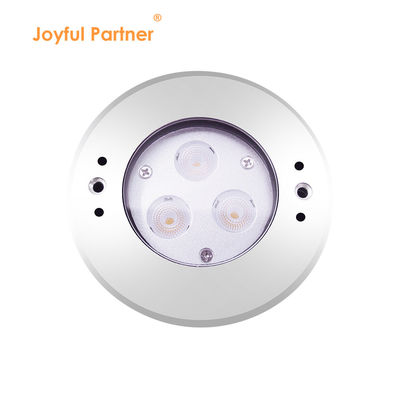DIA 118mm IP68 304 en acier inoxydable chaud blanc sous-marin LED lumière 3W DC24v avec manchon de montage en plastique