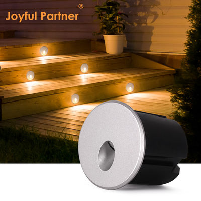 Lumière LED encastrée 2W DC24V Lampes à pas Blanc chaud IP65 étanche Escalier murale avec montage en plastique