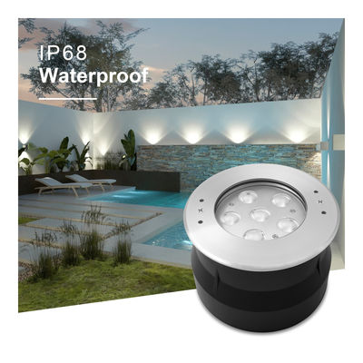 24 volts 6W 12W en acier inoxydable 316 LED Lumière sous-marine avec blanc frais Avec manche de montage en plastique Pour piscine