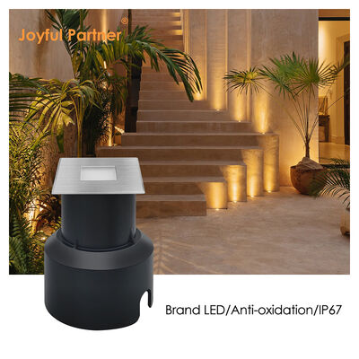 Spots encastrés LED 3W forme carrée en acier inoxydable 304 ou 316, cadre 45*45MM, corps en aluminium moulé sous pression