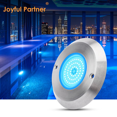 Lumières de piscine à LED DC12V 42W 10MM Épaisseur intégrée SMD 2835 RGB Résine de changement de couleur remplie de matériau en acier inoxydable