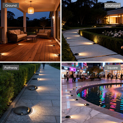 Lumière de pont souterraine LED de 1 W à IP65 Éclairage d'escalier extérieur Éclairage d'allée 12V Éclairage souterrain pour utilisation routière