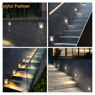 Lumière murale LED en retrait 3W 60° Faisceau de lumière extérieure blanche d'aluminium