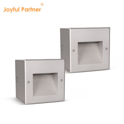 Éclairage murale LED en retrait 160 * 160MM Osram SMD2835 Finition de revêtement en poudre AC100-240V Pour l'escalier