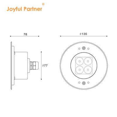 Éclairage sous-marin de piscine Nouveau design en acier inoxydable 316L extérieur 4W LED